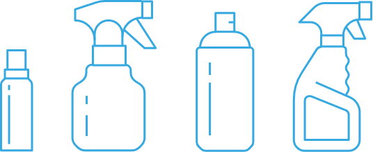 Zerstäuberflaschen Icons